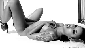 Sexy Skin Diamond playing with her wet pussy