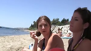 Bikini girls suck peckers and plunge