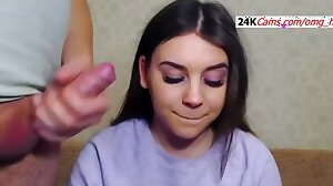 German Teen Gets Facial After Blowjob