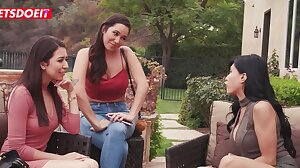 LETSDOEIT - College Teen Babes Fuck And Scam Rich Guy for Money!