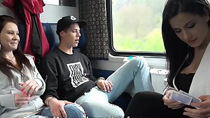 Foursome Sex in Public TRAIN