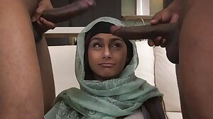 MIA KHALIFA - Big Tits Arab Pornstar Cheats On BF with Two Black Studs