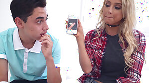 Blonde Alix Lynx seduces Juan and worships his big dick - Alix Lynx