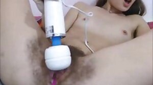 Teen brunette with hairy pussy masturbates