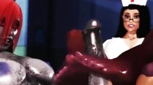 3d cartoon hentai   Nurse gives Futa Demon a Footjob