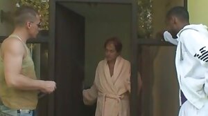 Two dudes bang nasty granny