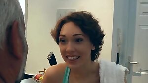 Pervert old geezer Attilla is fucking debauched babe Lily Labeau