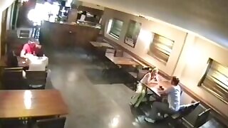 Big closed bar is a fuck platform watched by security cam!