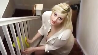 Big natural tits British amateur milf down blouse JOI