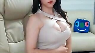Sexy asian girl in mini dress