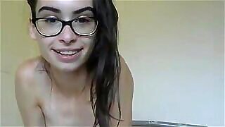Teen brunette fuck hairy pussy blowjob cum facial