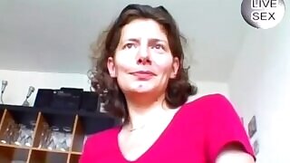 German Mature Plays With Her Pussy