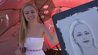 DTF Kennedy Kressler bends over for a big cock and thumb in her ass
