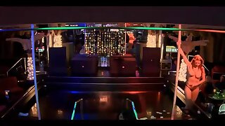 Excellent looking pillar dancer, Molly is performing in the stripclub, in the middle of the night