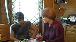Mature in Stockings Fucks her Boy