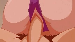 Anime milf gets banged in threesome