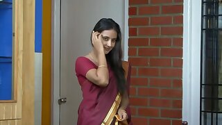 Red saree indian girl fucking