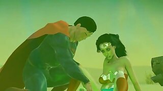 Krypton Dick, Superman shows wonder woman what's up with the powers of the krypton dick.