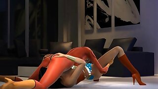 Spiderwoman in Wonderland, Spiderwoman and Wonderwoman show up all the lesbians in this pussy sucking juicy wet mash up.