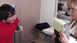 Playing Doctor Darcy Tyler, Joey has been in serious pain ever since he got in to an accident on his motorcycle. After making an appointment to see his doctor he arrives only to be greeted by a beautiful female doctor he's never seen before. Dr. Tyler is