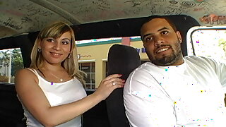Danielle's Bang Bus Experience, What's up guys it's me Preston here with another funny episode of the Bang Bus. This time I went with my homeboy Smokey going around the beach looking for some hot girls. We went everywhere and we found this beautiful girl