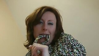 Caught masturbating mature fucks patrol cop, Caught masturbating classy mature fucks patrol cop and gets a facial