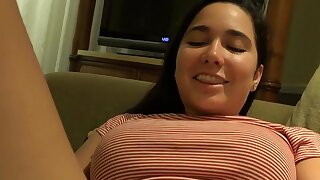Karlee Grey in Virtual Vacation Movie - AtkGirlfriends, Karlee is wearing a super cute outfit that really compliments her muscular legs. She packs up her stuff and is ready to hike up to the top of Haleakala volcano. On the long drive up she flashes her