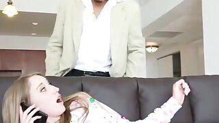 Naughty teen Riley Reynolds creampied, Naughty teen Riley Reynolds got into a huge fight with her mother and left the house. She into her neighbor Bruno for some cash. She gave up in sweeping and when Bruno got pissed, Riley make it up to him by sucking h
