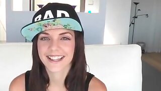 Teen Kiera swallows the foot long cock, Pretty teen Kiera Winters shows her natural ttits. Her lover comes over and fingers her shaved pussy. Kiera gets wet and horny so she swallows his foot long cock. She gets banged hard as his big cock thrusts in her