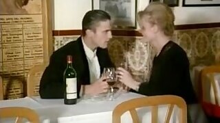 waiter joins pair for double penetration with his wife,