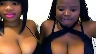 Two buxomy ebony nymphos are showing off their big boobies, These raven haired gals are jack worthy. Those huge boobs will get your dick hard in no time. Look how gorgeous these chicks are.