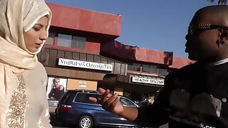 Arab slut girl suck and fuck huge black cock