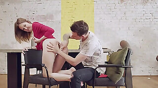 Teen fucked at first interview