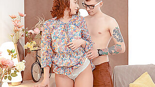 Hottie opens pussy for a doggy fuck